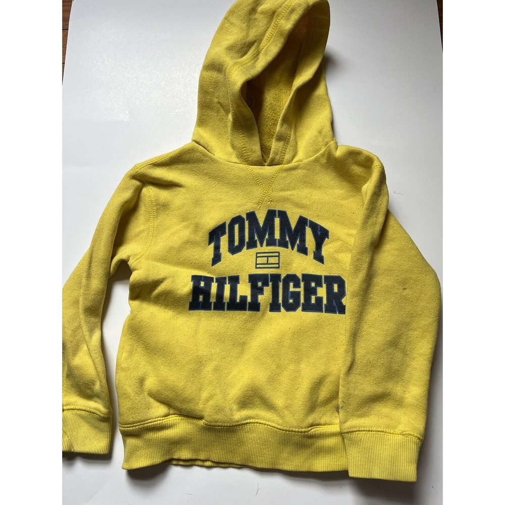 NWT BOYS TOMMY HILFIGER SZ 4 HOODIE YELLOW